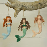 Mermaid Ornament, Felt - Blue - Blue