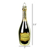 Champagne Bottle Ornament, Glass