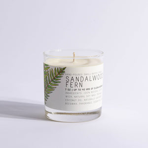 Sandalwood Fern - Medium Glass - Just Bee Candle
