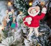 Mouse Snowballs Ornament-Red-5"H