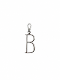 Silver Plaza "B" Initial Charm