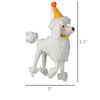 Poodle with Party Hat Ornament, Felt
