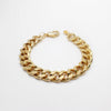 80's Style Chunky Goldplated Brass Curb Chain Bracelet
