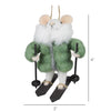 Mouse in Parka on Skis Ornament, Felt
