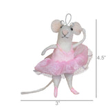 Felt Ballerina Mouse Ornament
