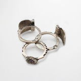 Santa Fe Vintage Sterling Silver Moroccan Triple Ring with Hands Holding Heart