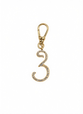 Frost Fine 10k & Diamond Pavé  Number 3 Charm