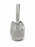Volta Atelier white leather wristlet bag