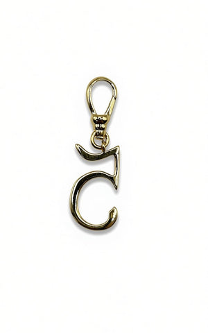 Frost Fine 10k & Diamond Pavé  Number 5 Charm