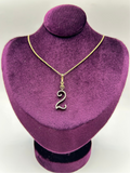 Frost Fine 10k & Diamond Pavé  Number 2 Charm
