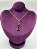 Frost Fine 10k & Diamond Pavé Initial B Charm