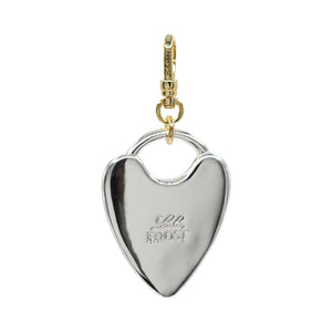 Folly Mixed Metal Liquid Silver and Gold Heart Padlock Charm