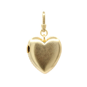 Studded Pearl Heart Locket Charm