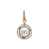 On Air Circular Faux Pearl Crystal Dome Charm