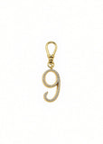 Frost Fine 10k & Diamond Pavé  Number 9 Charm