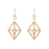 Diamante Caged Pearl Drop Earring
