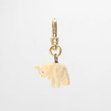 Trunks Up Vintage Bone Elephant Charm