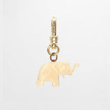 Trunks Up Vintage Bone Elephant Charm