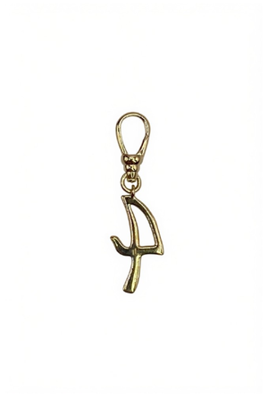 Frost Fine 10k & Diamond Pavé  Number 4 Charm