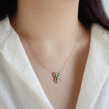 Lulu Frost Fine Modvin Aquamarine & Opal Art Nouveau Necklace