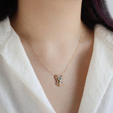Lulu Frost Fine Nouveau Aquamarine Opal Pendant Necklace