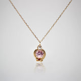 Lulu Frost Fine Morganite Diamond Dragon Serpiente Pendant Necklace