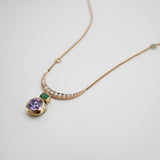 Lulu Frost Fine Pearl Crescent Moon Gemstone Necklace