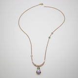 Lulu Frost Fine Pearl Crescent Moon Gemstone Necklace