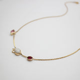 Lulu Frost Fine Geo Shapes Opal Ruby & Morganite Necklace