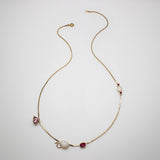 Lulu Frost Fine Geo Shapes Opal Ruby & Morganite Necklace