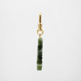Elizabeth Handcarved Spinach Jade Seahorse Charm