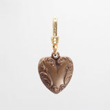 Pretty in Pink Antique Enamel Heart Charm