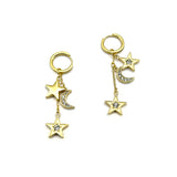The Celestial Drop Earrings - Gold