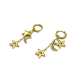 The Celestial Drop Earrings - Gold