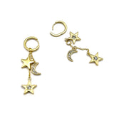 The Celestial Drop Earrings - Gold