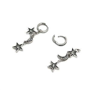 The Celestial Drop Earrings - Silver
