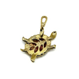 Vintage Tri-Tone Golden Turtle Charm