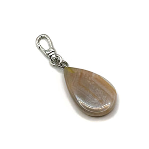 Antique Victorian Banded Agate Teardrop Charm