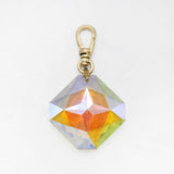 Vintage Chunky Glass Aurora Borealis Facet Me Charm