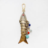 Fabulous Vintage 1970's Adorned Fish-A-Swimming Charm