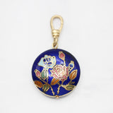 Pretty as a Picture Floral Vintage Cloisonné Charm