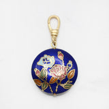 Pretty as a Picture Floral Vintage Cloisonné Charm