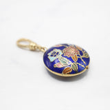 Pretty as a Picture Floral Vintage Cloisonné Charm