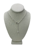 Mini Tuff Link Short Necklace - Silver Shine