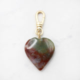 Hand Carved Colors of the Heart Marbled Agate Charm