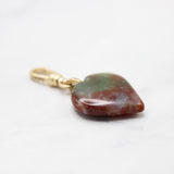 Hand Carved Colors of the Heart Marbled Agate Charm