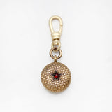 Antique Victorian Quilted Cushion Garnet Star Charm