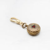 Antique Victorian Quilted Cushion Garnet Star Charm