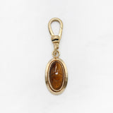 Vintage Carved Tigereye Scarab Eterna 12k GF Charm