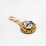 Domed Reverse-Carve Rock Crystal Horse Charm
